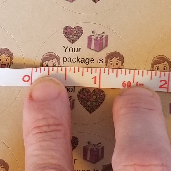 90 Labels Your Pkg is Happy to See u 2 Kraft Brown - Picture 3 of 3